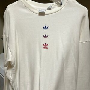 Women’s white adidas sweatshirt